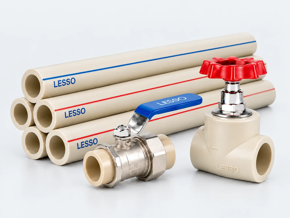 Composición referencial de PPR para agua fría y caliente de LESSO
