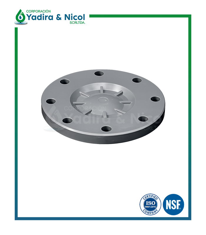 BRIDA CIEGA MILIMETRADO DIN PVC ERA