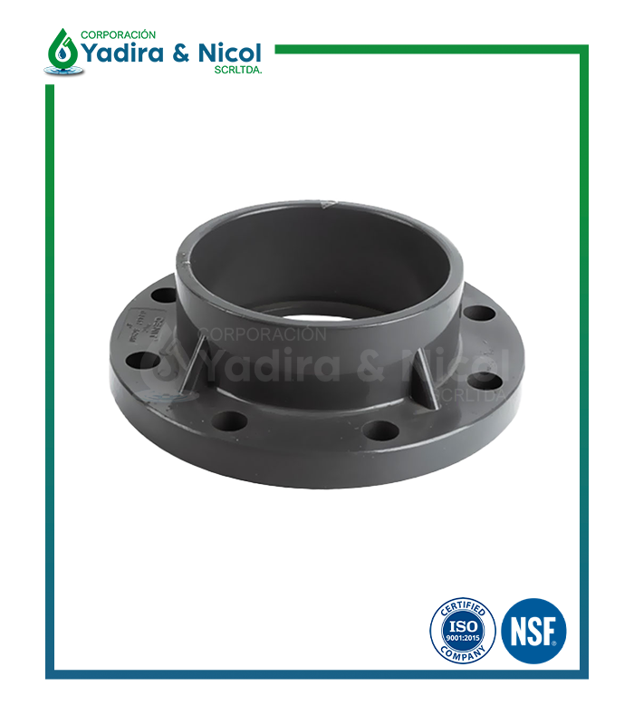 BRIDA FIJA A PRESIÓN DIN PVC ERA