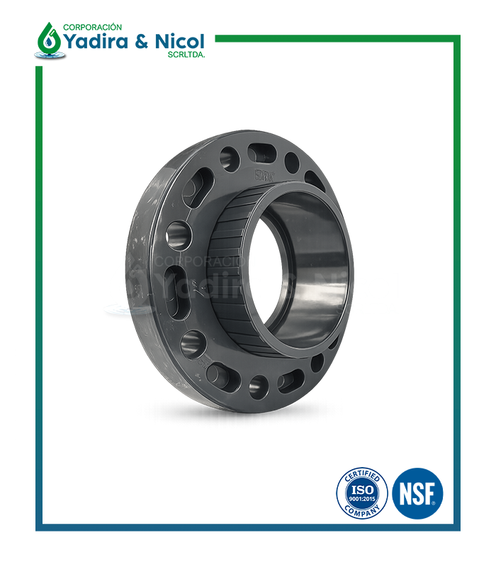 BRIDA LOCA A PRESIÓN DIN PVC ERA