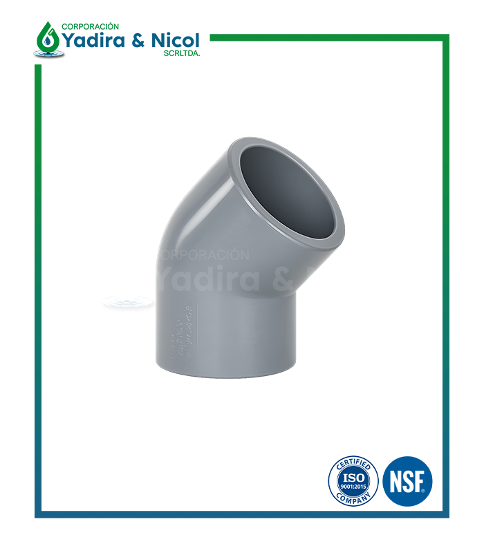 CODO DE 90° Y 45° A PRESIÓN CPVC SCH-80 SH-DFP