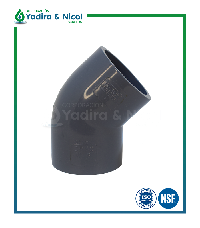 CODO DE 45° A PRESIÓN PVC SCH-80 ERA