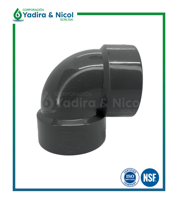 CODO DE 90° CON ROSCA PVC SCH-80 ERA