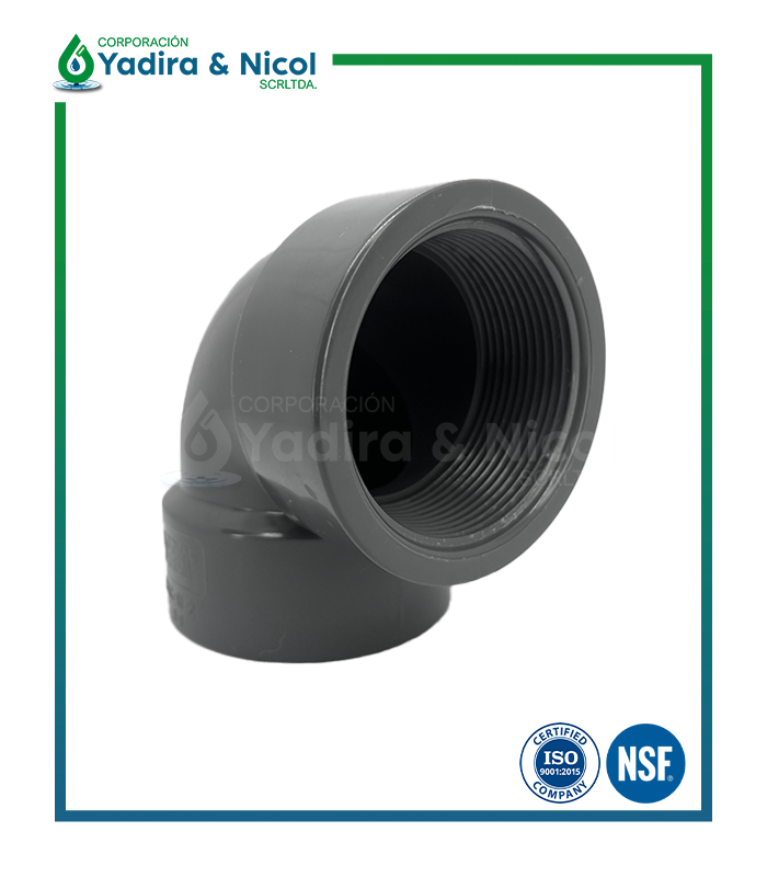 CODO DE 90° CON ROSCA PVC SCH-80 ERA