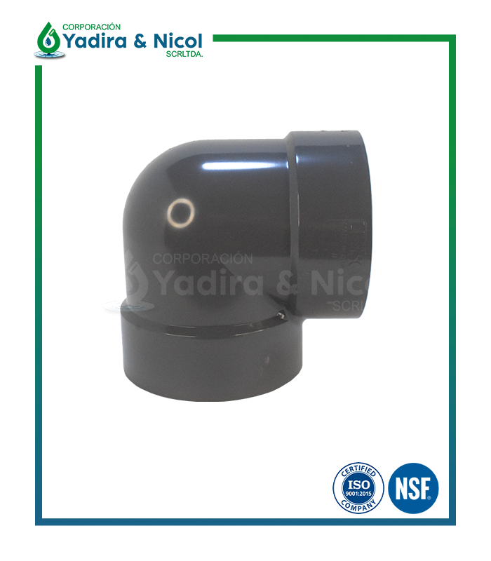 CODO DE 90° CON ROSCA PVC SCH-80 LESSO