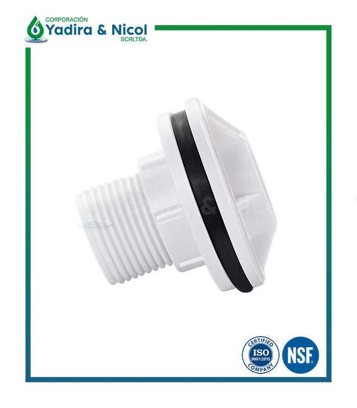 CONTRATUERCA O CONECTOR BLANCO DE TANQUE PVC ERA