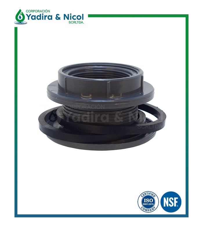 CONTRATUERCA O CONECTOR GRIS DE TANQUE PVC ERA