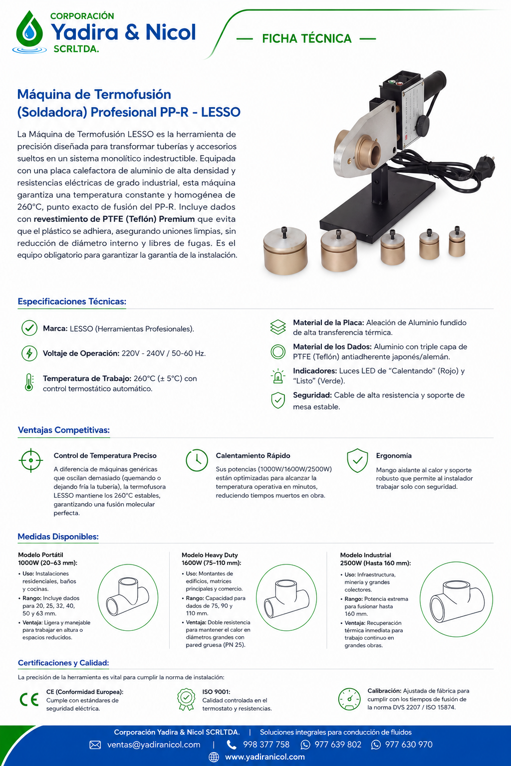 MAQUINA ELECTROFUSORA PPR LESSO