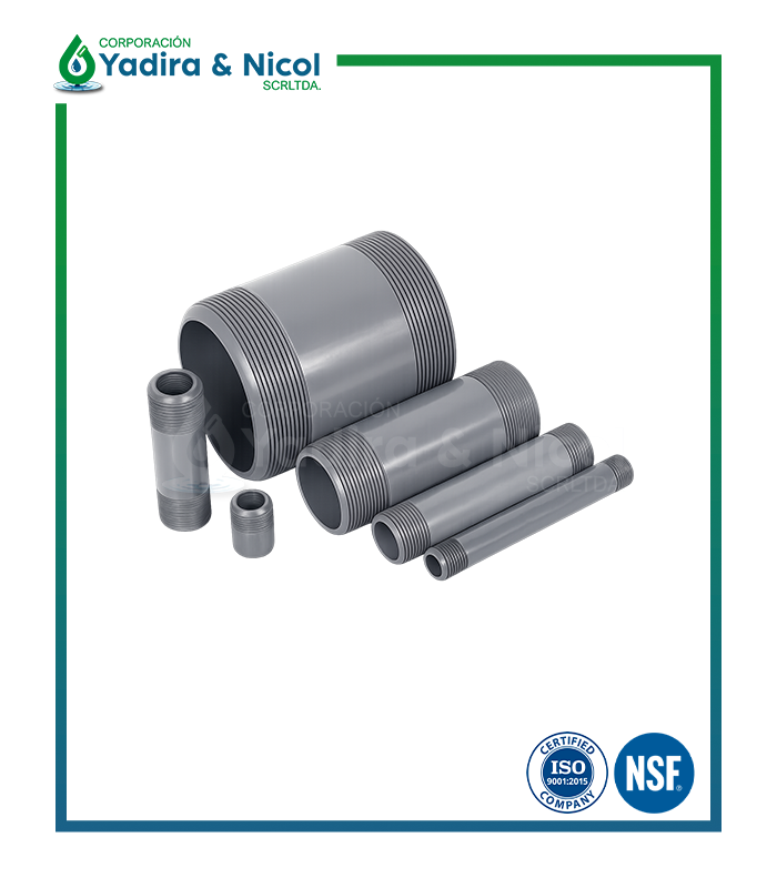 NIPLE DE PVC CLASE-10 O CLASE-15 GERFOR