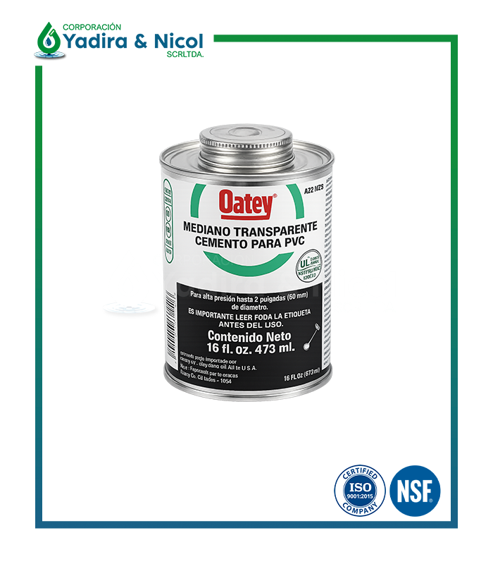PEGAMENTO PVC CEMENTO NEGRO OATEY