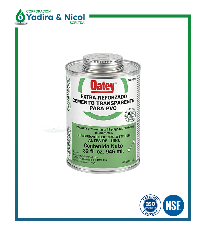 PEGAMENTO PVC CEMENTO VERDE OATEY