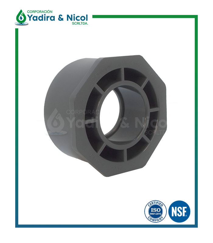REDUCCIÓN BUGEN A PRESIÓN PVC SCH-80 LESSO