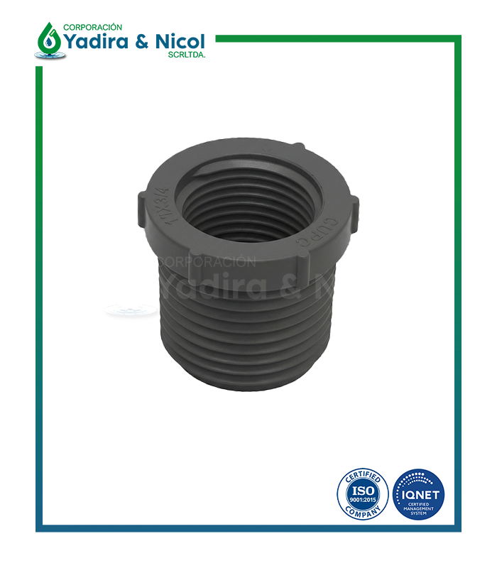 REDUCCIÓN BUSHING CON ROSCA PVC SCH-80 SAM-UK