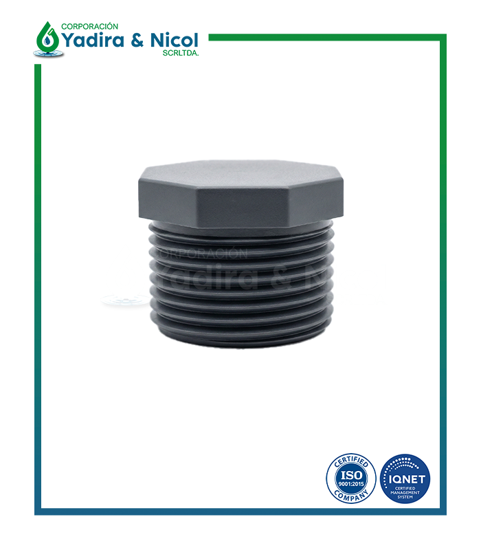 TAPON MACHO CON ROSCA PVC SCH-80 SAM-UK