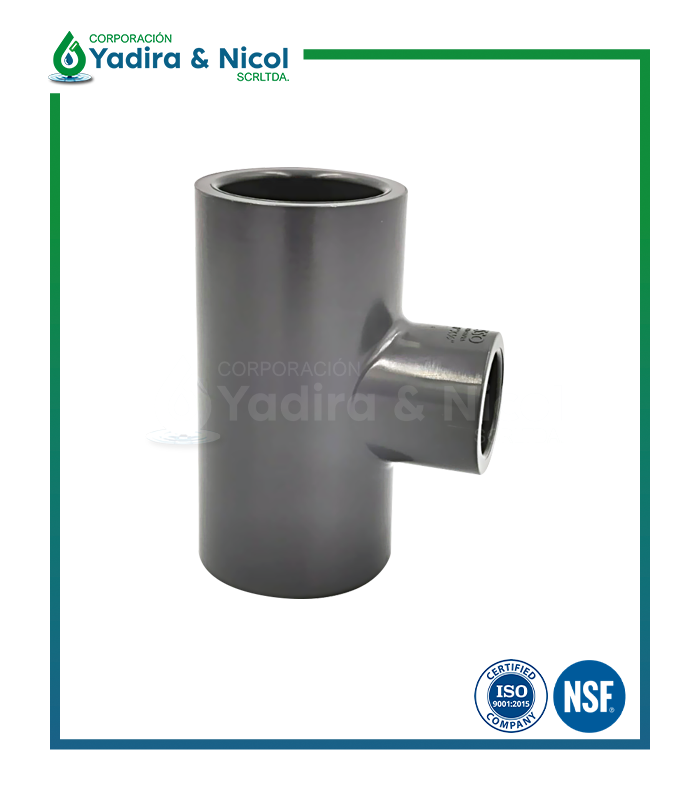 TEE CON REDUCCIÓN A PRESIÓN PVC SCH-80 LESSO