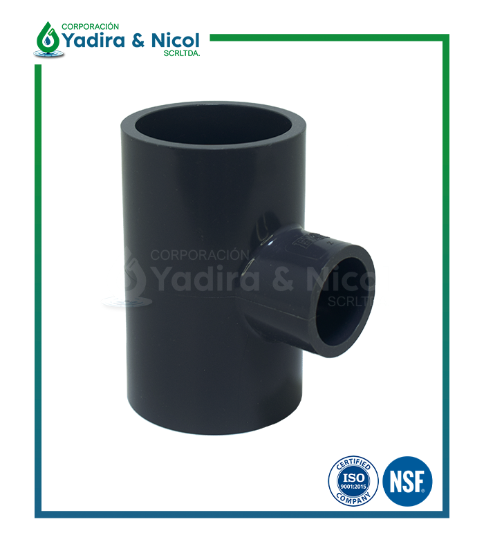 TEE CON REDUCCIÓN A PRESIÓN PVC SCH-80 ERA