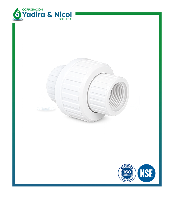 UNIÓN UNIVERSAL BLANCA CON ROSCA PVC SH-DFP