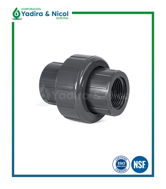 UNIÓN UNIVERSAL CON ROSCA PVC SCH-80 LESSO