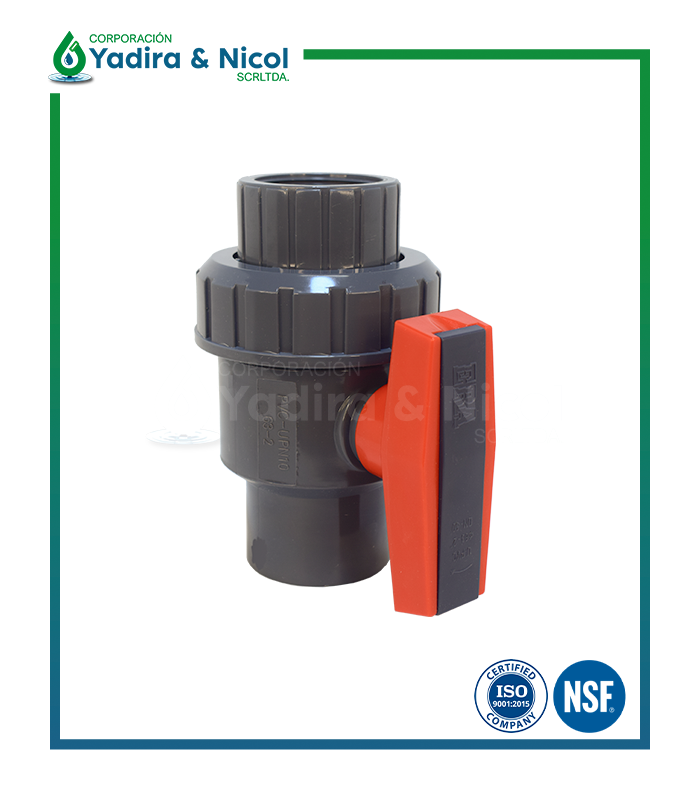 VÁLVULA CON UNA UNIVERSAL CON ROSCA PVC ERA